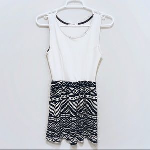 Papaya Black & White Dress